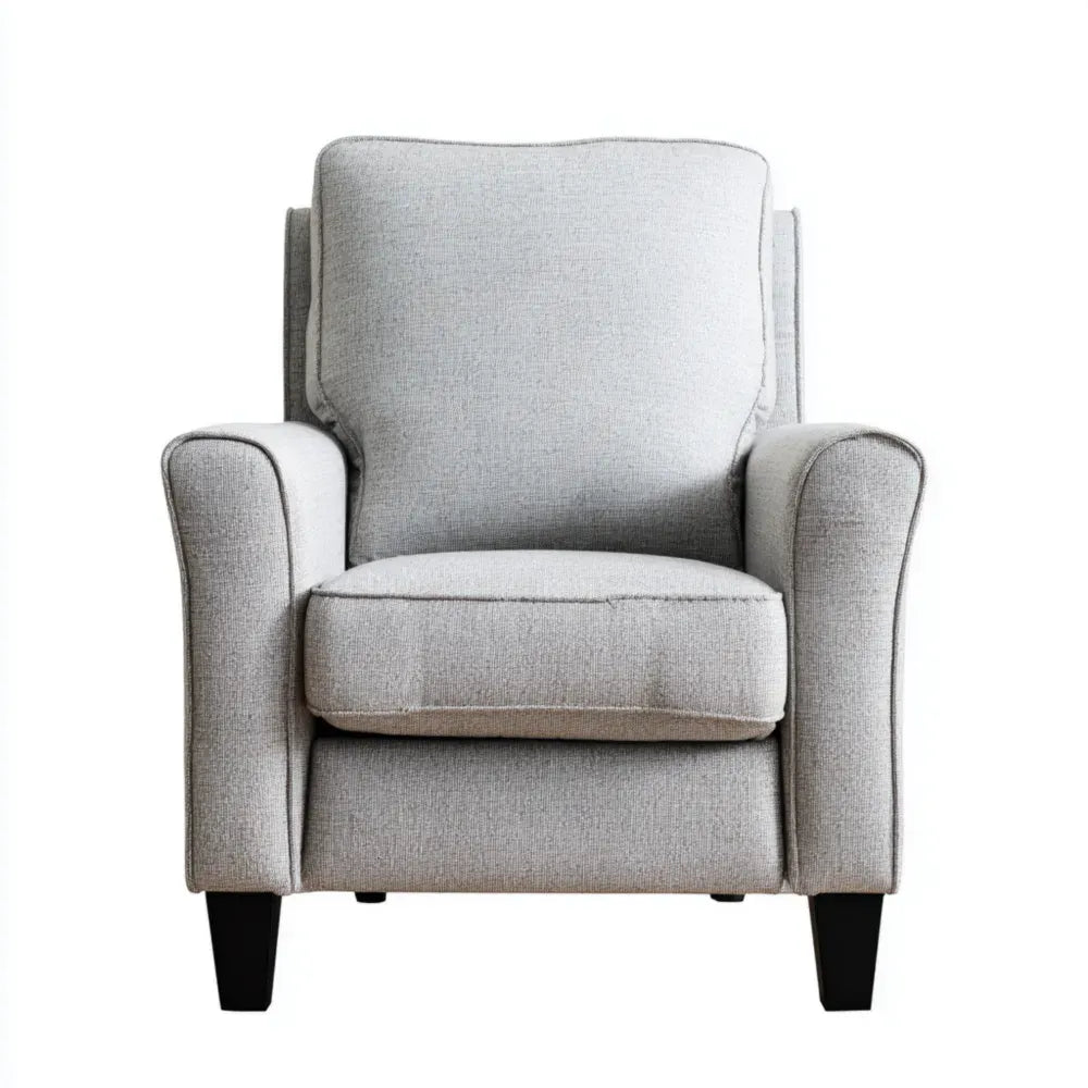 Armchair Fabric Upholstery 85x90x100 cm - Light Gray - Contemporary Design